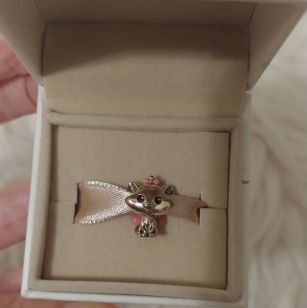 ❤️FIRM! NWT DISNEY PARKS COLLECTION X PANDORA THE ARISTOCATS MARIE CHARM WITH BO